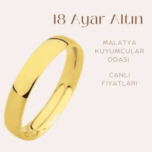 18 Ayar altın bilezik fiyatı, Malatya Kuyumcular Odası tarafından sunulan güncel fiyat bilgisi.